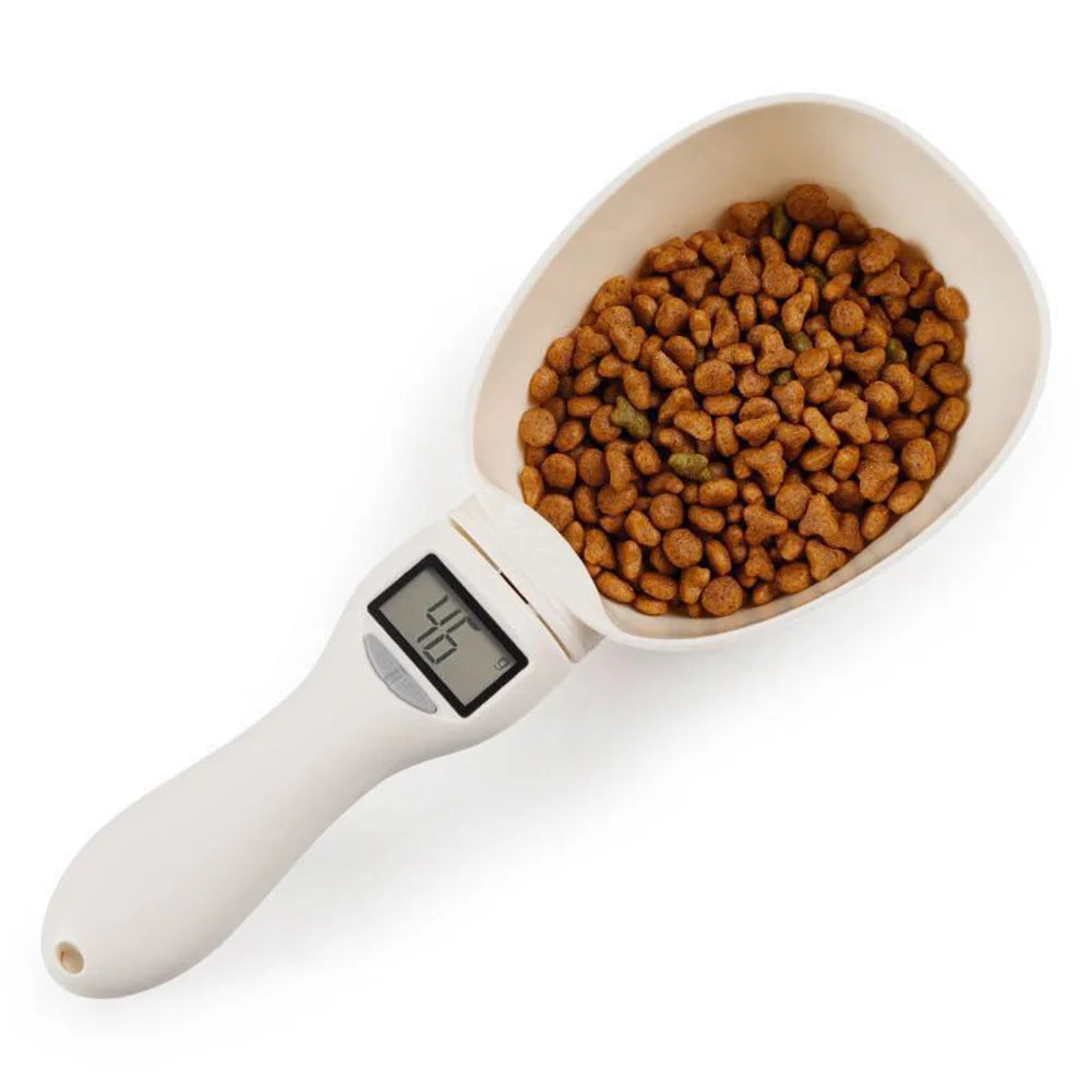 Pet Food Scale LCD Electronic Precision Weighing Tool Dog Cat Feeding Food Measuring Spoon Digital Display