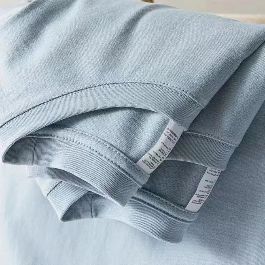 Men's 100% Cotton Solid Color O Neck T-shirt