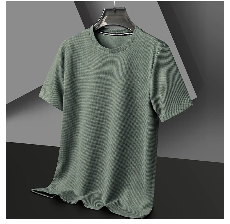 Round Neck Short Sleeved T-shirt for Men