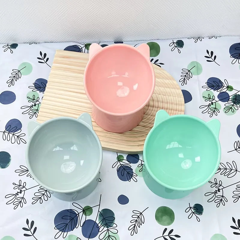 Pet feeding bowl Diagonal neck guard bowl