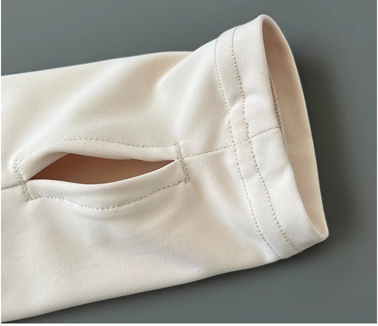 Slim-Fit Zippe Long Sleeve Breathable Quick Dry Stand Up Collar for Women