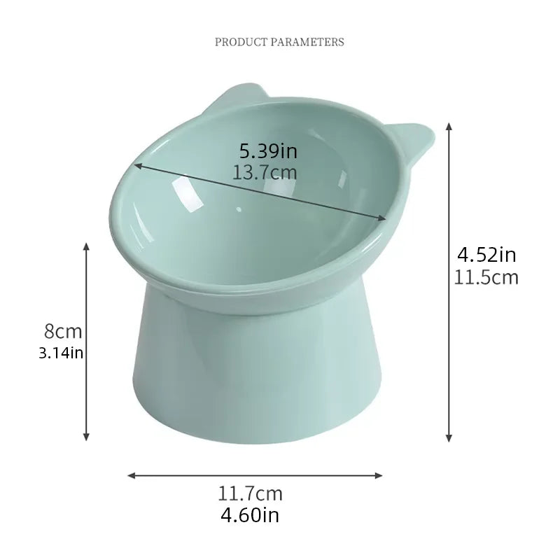 Pet feeding bowl Diagonal neck guard bowl