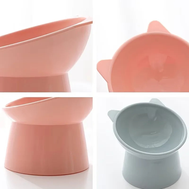 Pet feeding bowl Diagonal neck guard bowl