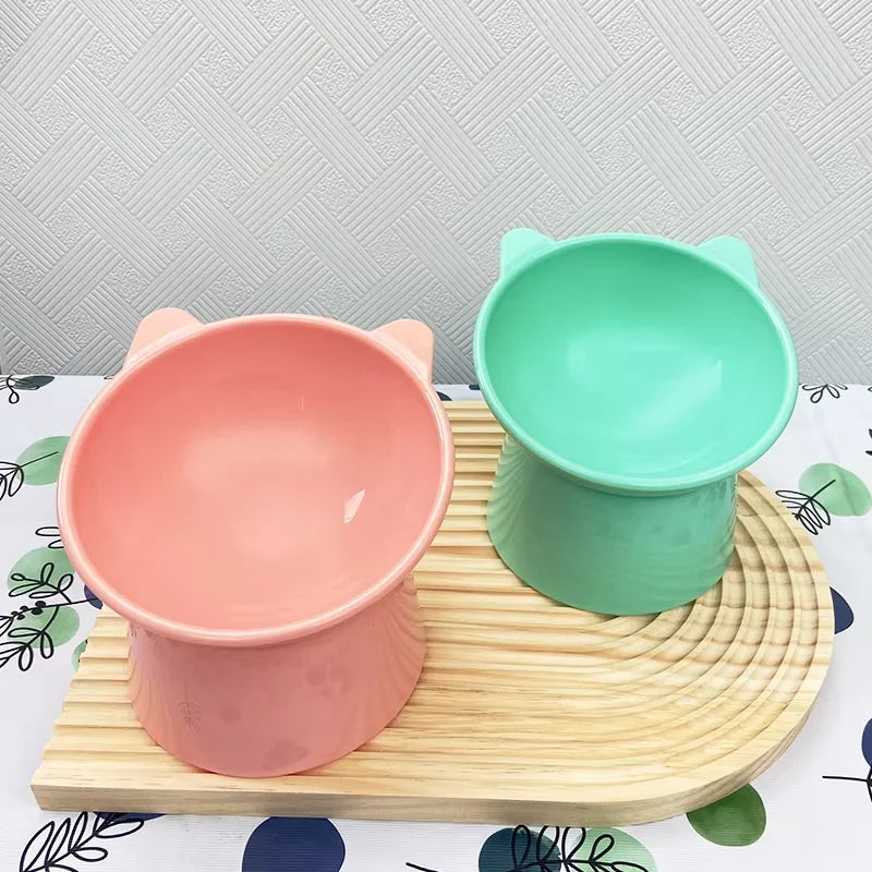 Pet feeding bowl Diagonal neck guard bowl