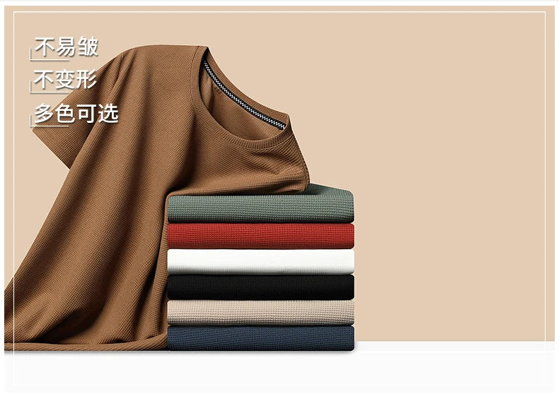 Round Neck Short Sleeved T-shirt for Men