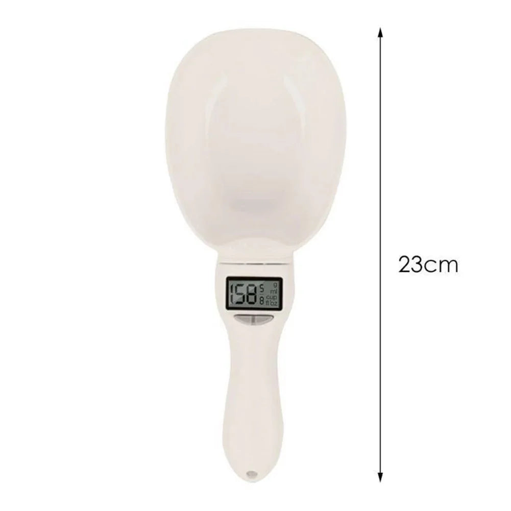 Pet Food Scale LCD Electronic Precision Weighing Tool Dog Cat Feeding Food Measuring Spoon Digital Display