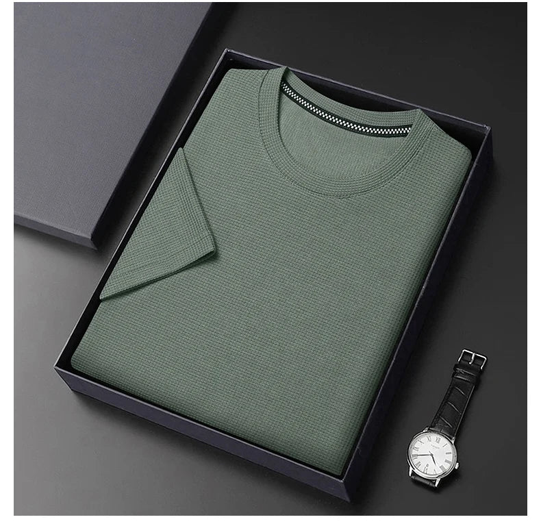 Round Neck Short Sleeved T-shirt for Men